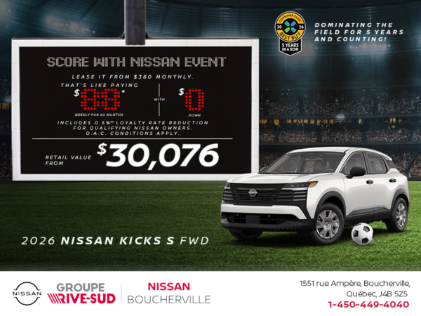Get the 2026 Kicks S Today!