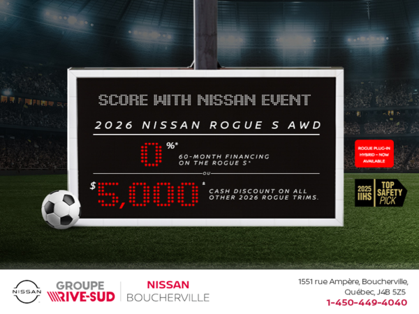 Get the 2026 Nissan Rogue S Today!