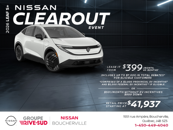 Get the 2026 Leaf  S+ Today!