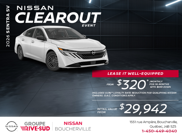 Get the 2026 Sentra SV Today!
