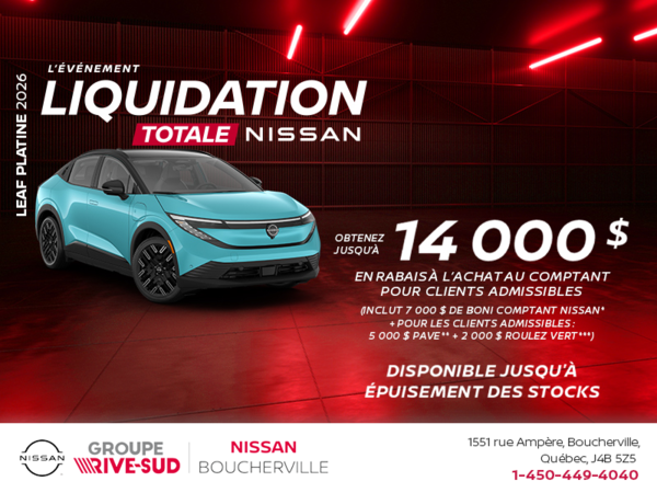 Obtenez la Leaf Platine 2026!