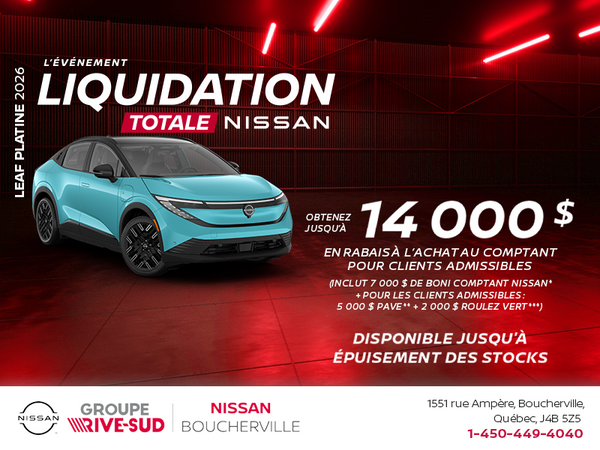 Obtenez la Leaf Platine 2026!