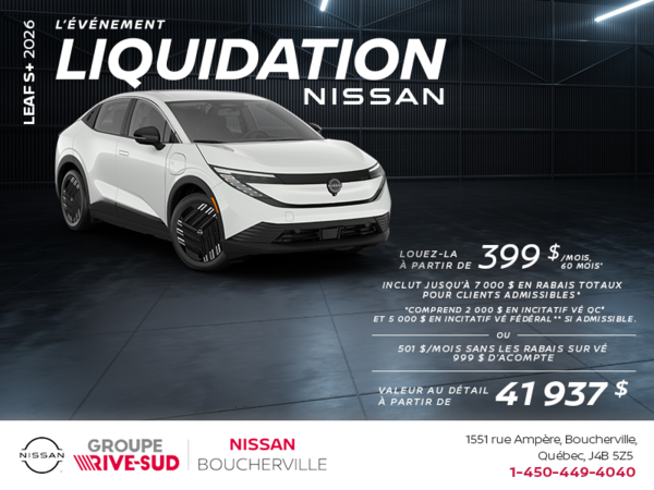 Obtenez la Leaf S+ 2026!