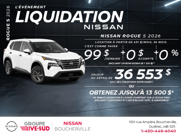 Obtenez le Rogue S 2026!