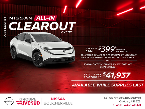 Get the 2026 Leaf  S+ Today!