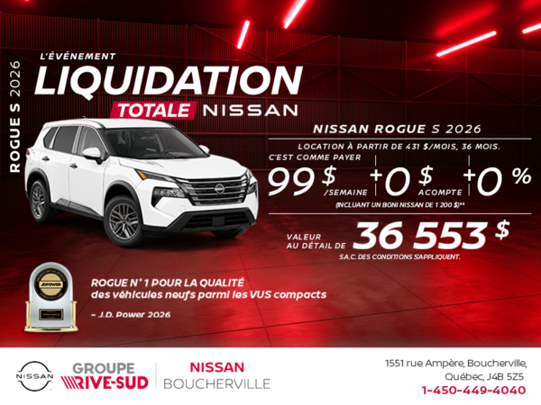Obtenez le Rogue S 2026!