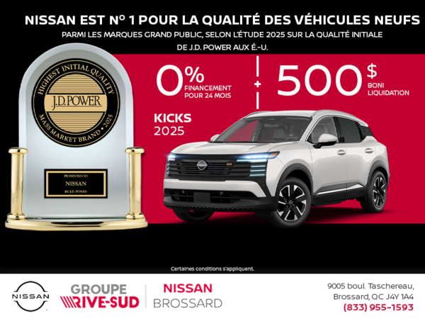 Obtenez le Kicks S 2025 !