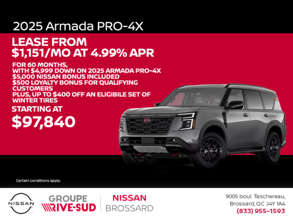 Get the 2025 Nissan Armada Today!