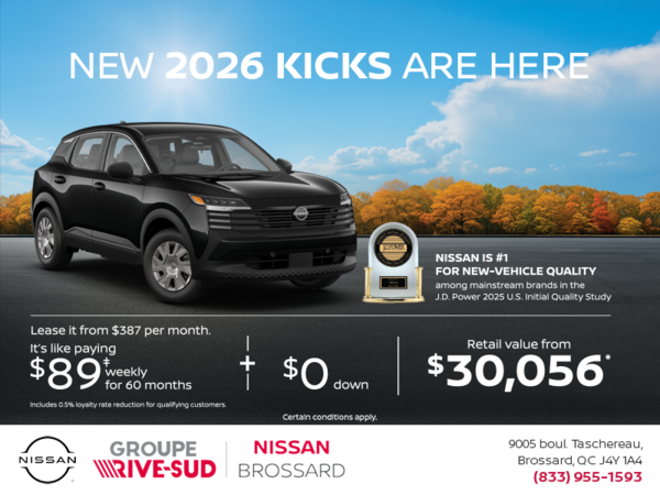 Get the 2026 Kicks Today!