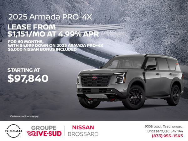 Get the 2025 Nissan Armada Today!