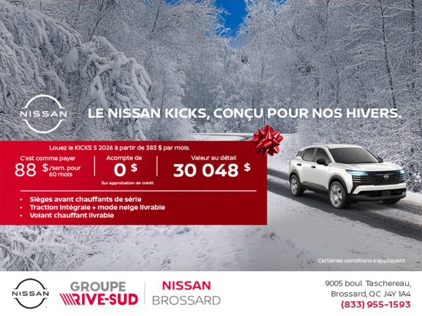 Obtenez le Kicks 2026 !