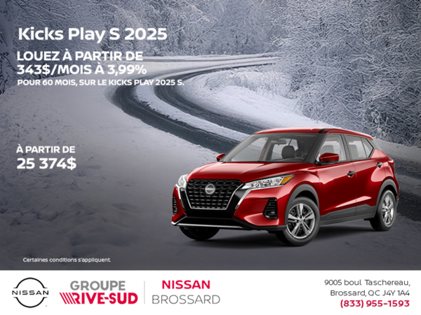 Obtenez le Kicks Play 2025 !
