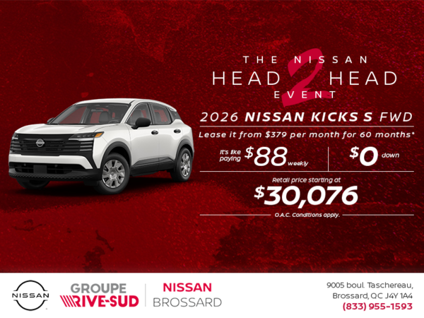 Get the 2026 Kicks S Today!