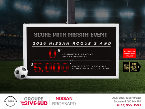 Get the 2026 Nissan Rogue S Today!