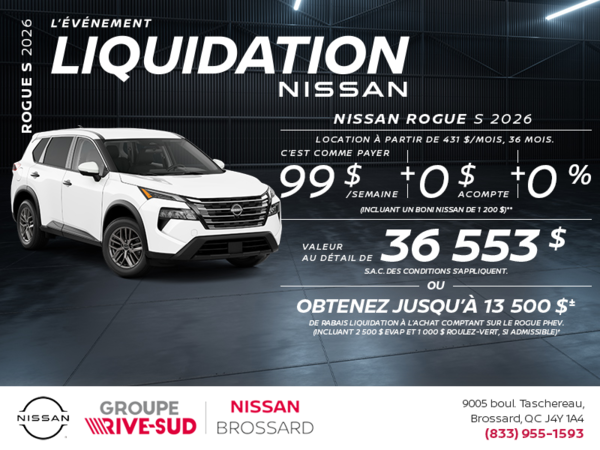Obtenez le Rogue S 2026!