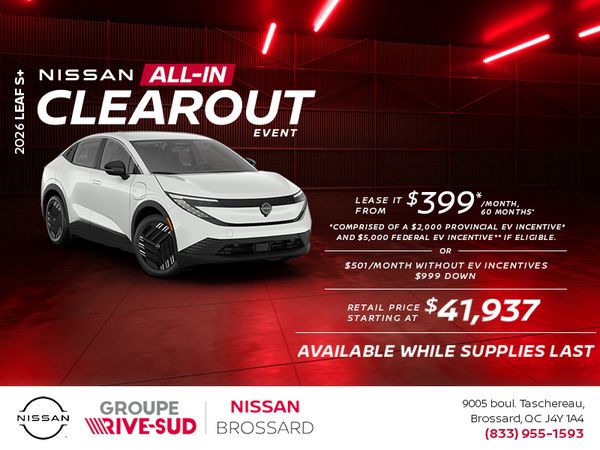 Get the 2026 Leaf  S+ Today!