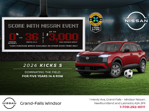Get the 2026 Nissan Kicks S Today!