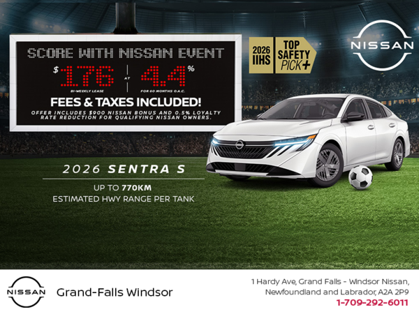 Get the 2026 Nissan Sentra S Today!