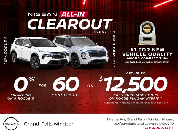Finance the 2026 Nissan Rogue S and Phev Today!