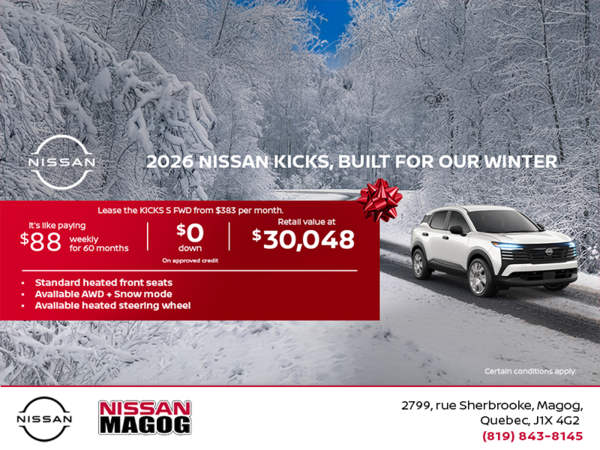 Get the 2026 Kicks Today!