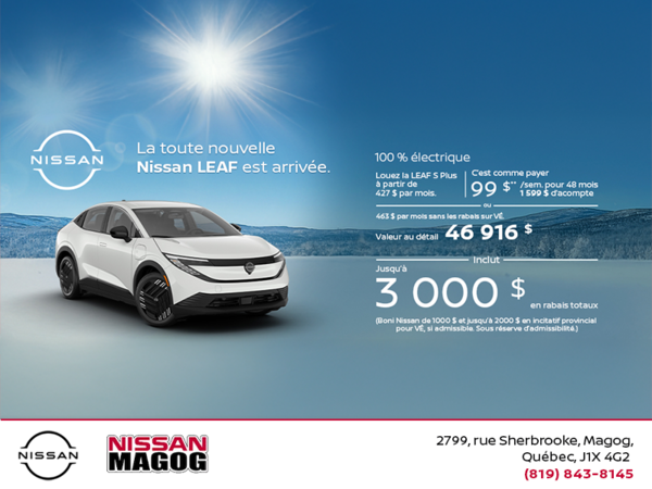 Obtenez la Leaf 2026 !