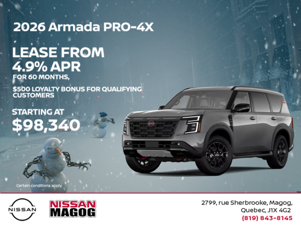 Get the 2026 Nissan Armada Today!