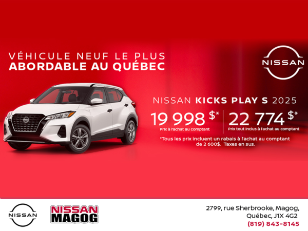 Obtenez le Kicks Play 2025 !