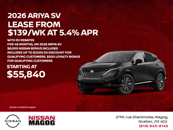 Get the 2026 Ariya Today!