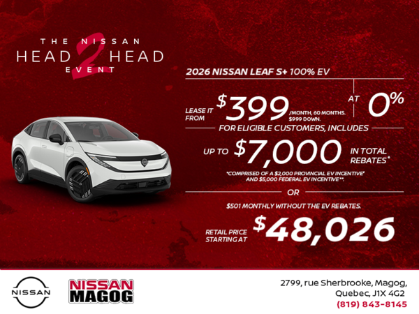Get the 2026 Leaf S+ Today!