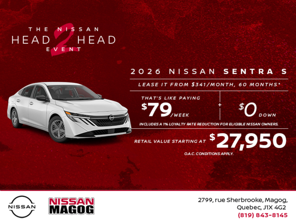 Get the 2026 Sentra Today!