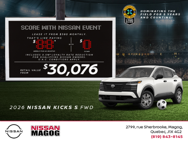 Get the 2026 Kicks S Today!