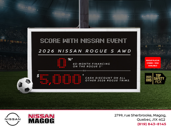 Get the 2026 Nissan Rogue S Today!