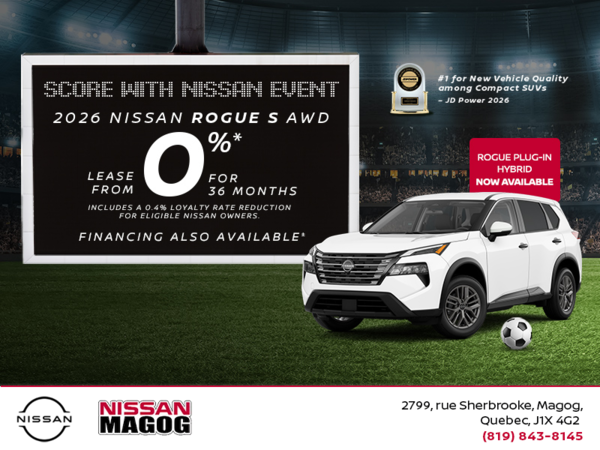 Get the 2026 Nissan Rogue S Today!