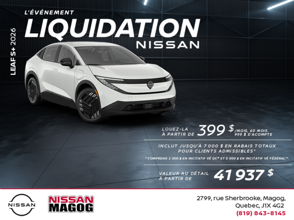 Get the 2026 Leaf  S+ Today!
