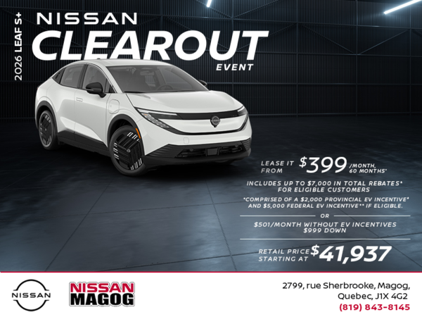Get the 2026 Leaf  S+ Today!