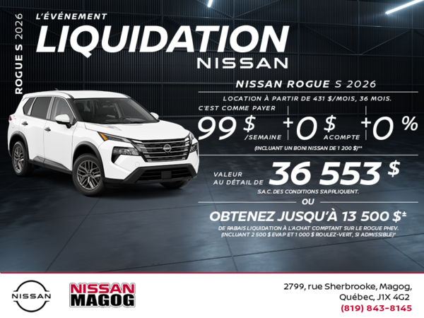 Obtenez le Rogue S 2026!