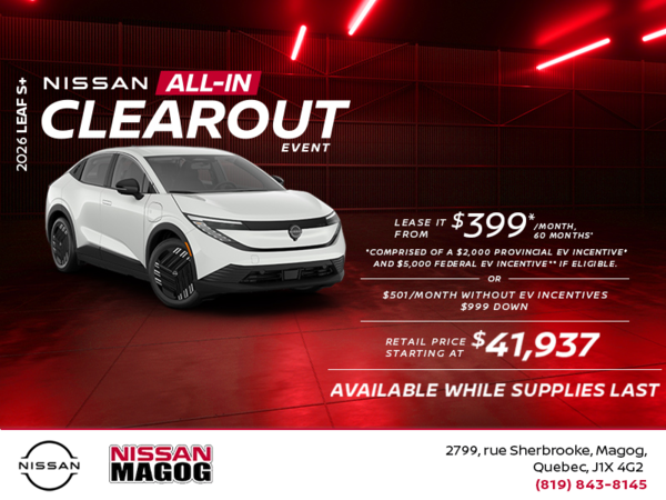 Get the 2026 Leaf  S+ Today!