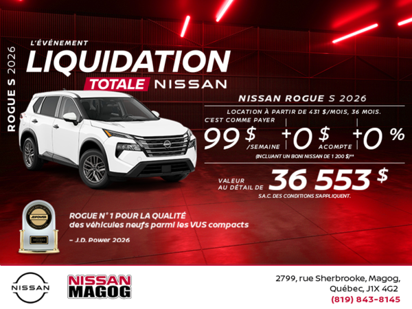 Obtenez le Rogue S 2026!