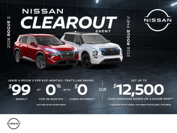 Get the 2026 Nissan Rogue S Today!