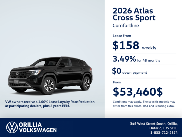 Get the 2026 Volkswagen Atlas Cross Sport