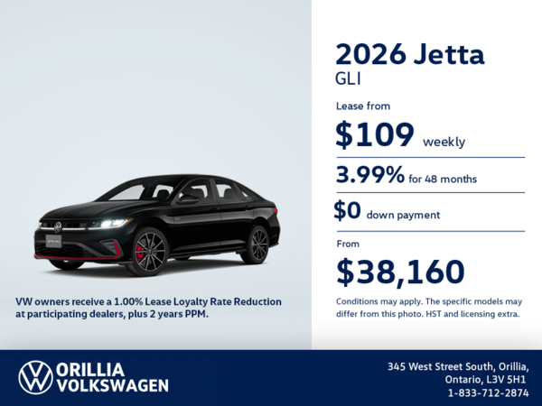 Get the 2026 Volkswagen Jetta GLI
