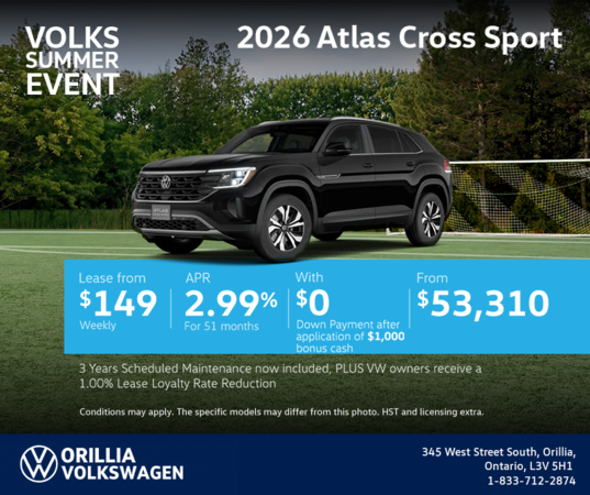 Get the 2026 Volkswagen Atlas Cross Sport