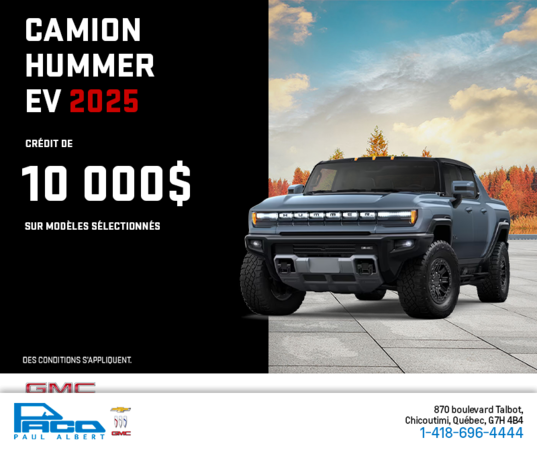 Le GMC Hummer EV VUS 2025