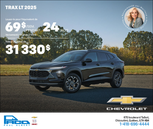 Procurez-vous le Chevrolet Trax LT 2025