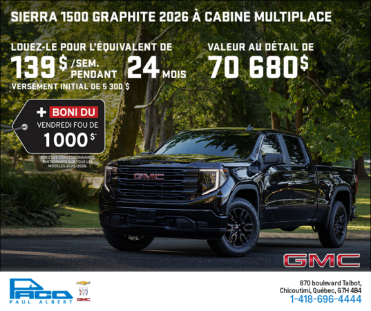 Le GMC Sierra 1500 2026