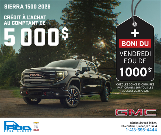 Le GMC Sierra 1500 2026