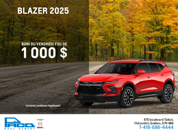 Procurez-vous le Chevrolet Blazer 2025