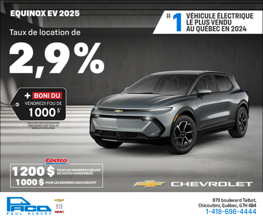 Procurez-vous le Chevrolet Equinox EV 2025