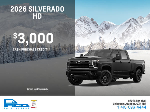 Get the 2026 Chevrolet Silverado HD
