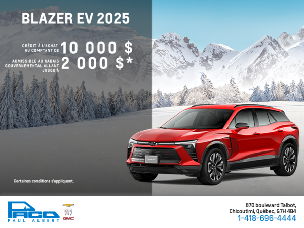 Procurez-vous le Chevrolet Blazer EV 2025